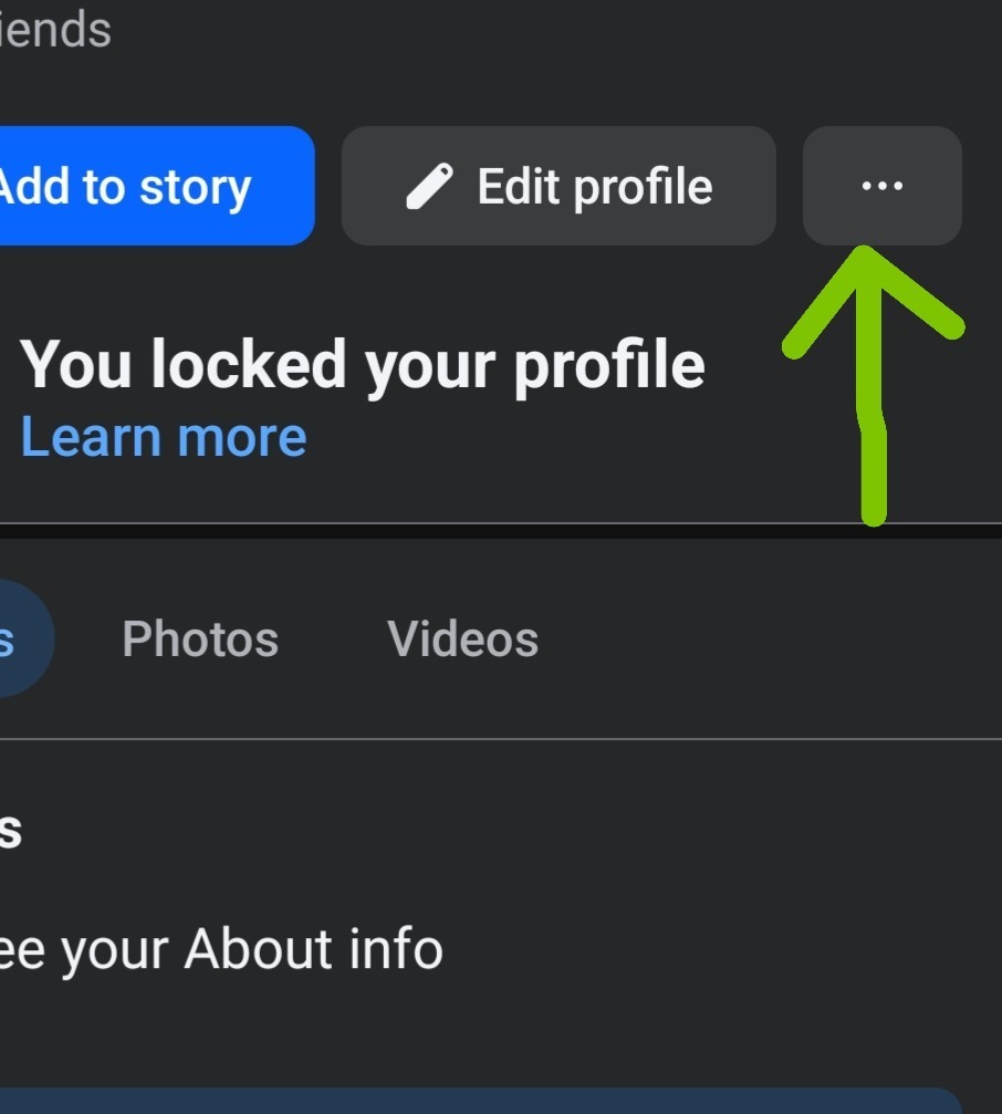 Click on 3 dots of facebook profile